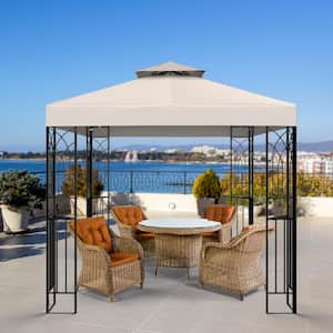 8 ft. x 8 ft. Outdoor Patio Gazebo with Double Roof