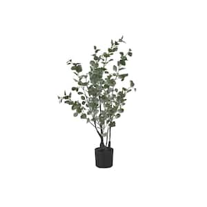 35 " Green Artificial Eucalyptus in a Black Plastic Pot