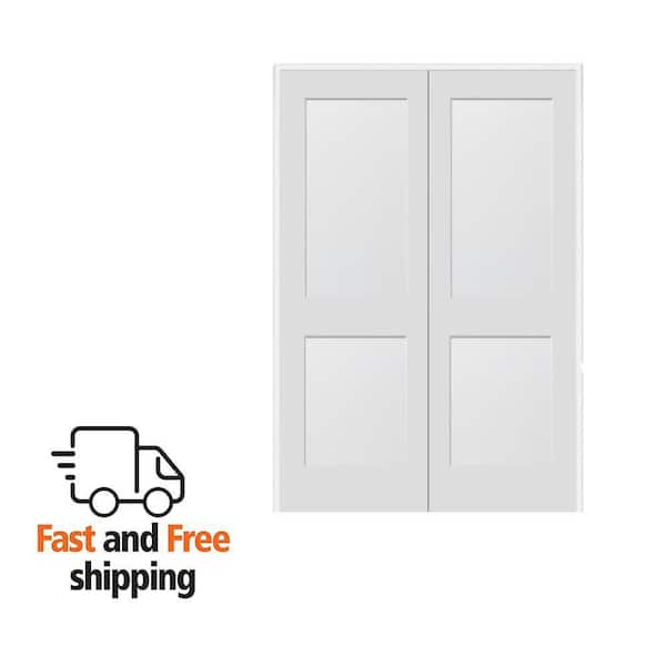 MMI DOOR 72 in. x 80 in. 2-Panel Flat Square Sticking Primed