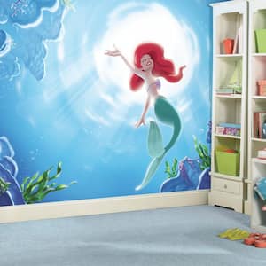72 in. x 126 in. Disney Princess The Little Mermaid Part of your World XL Chair Rail 7-Panel Prepasted Mural