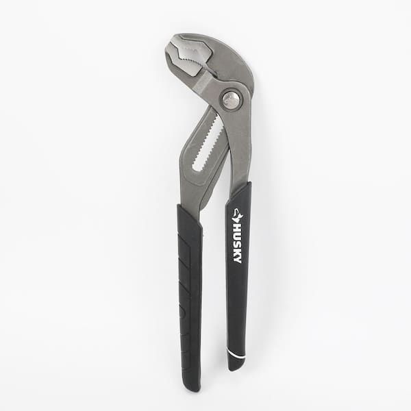 Husky 12 in. Groove Pliers with Quick Adjusting Curved Jaw