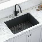 Gunmetal Black Stainless Steel 27 in. Single Bowl Undermount Kitchen Sink