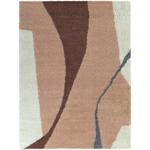 Raffaello Wine 5 ft. x 7 ft. Abstract Area Rug