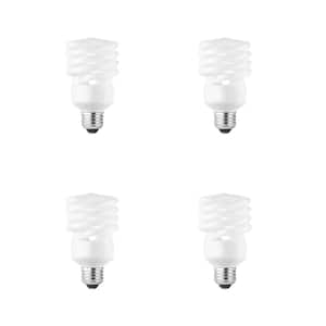 100-Watt Equivalent A21 Spiral Non-Dimmable E26 Medium Base CFL Compact Fluorescent Light Bulb, Daylight 5000K (4-Pack)