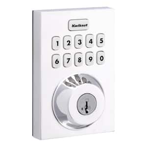 Home Connect 620 Polished Chrome Keypad Contemporary Smart Lock Deadbolt;  Z-Wave Technology, Compatible with Ring Alarm