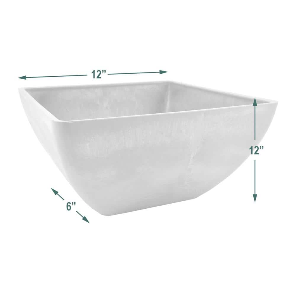Eco-Friendly Terra Cotta Square Planter 12" for Indoor & Outdoor