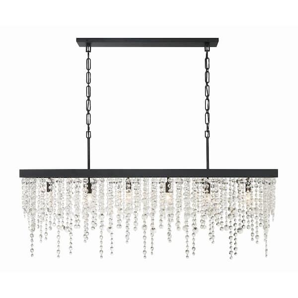 Crystorama Winham 6-Light Black Forged Chandelier