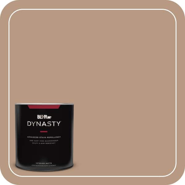 BEHR DYNASTY 1 qt. #MQ2-41 Cavern Clay One-Coat Hide Matte Interior Stain-Blocking Paint and Primer