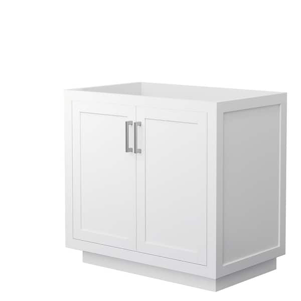 Wyndham Collection Miranda 35.25 in. W x 21.75 in. D Single Bath Vanity Cabinet Only in White