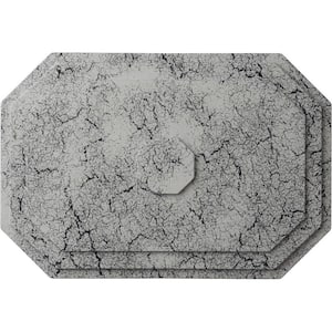 25-1/4 in. W x 17-1/4 in. H x 1-3/4 in. Felix Urethane Ceiling Medallion, Ultra-Pure White Crackle