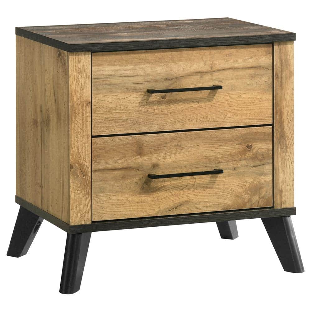 Kaywood Natural Pine 2-Drawer Mid-Century Modern Nightstand Bedside Table price history on PriceWatchPro