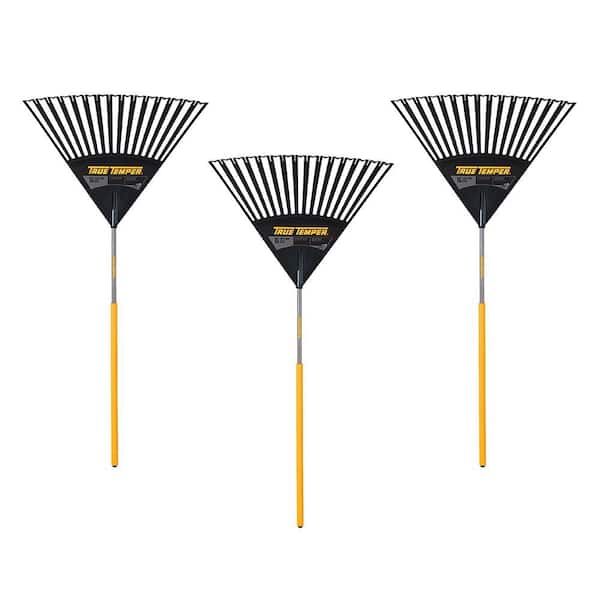 3-Piece Poly Leaf Rake Garden Tool Set