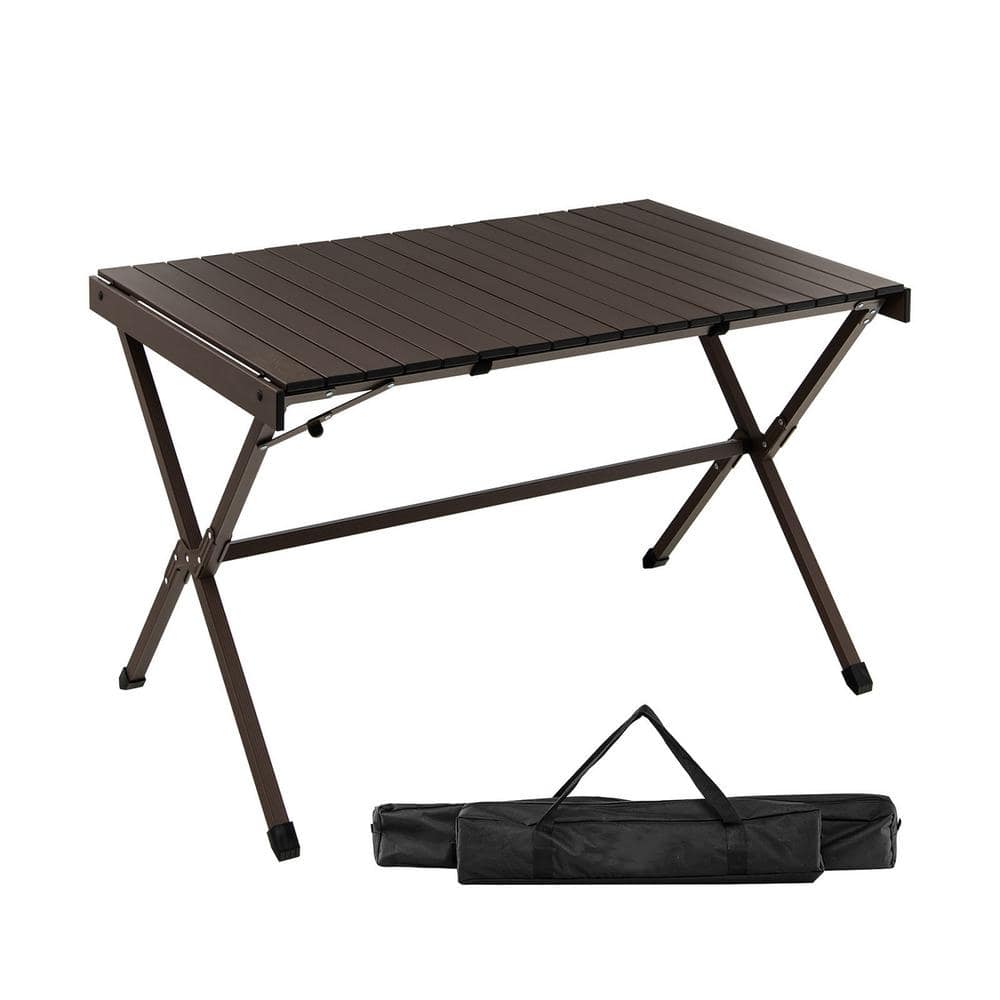 Cisvio 4-6 Person Portable Aluminum Camping Table, Upgrade Collapsible  Picnic Table, with Carrying Bag D0102H2QEPA - The Home Depot