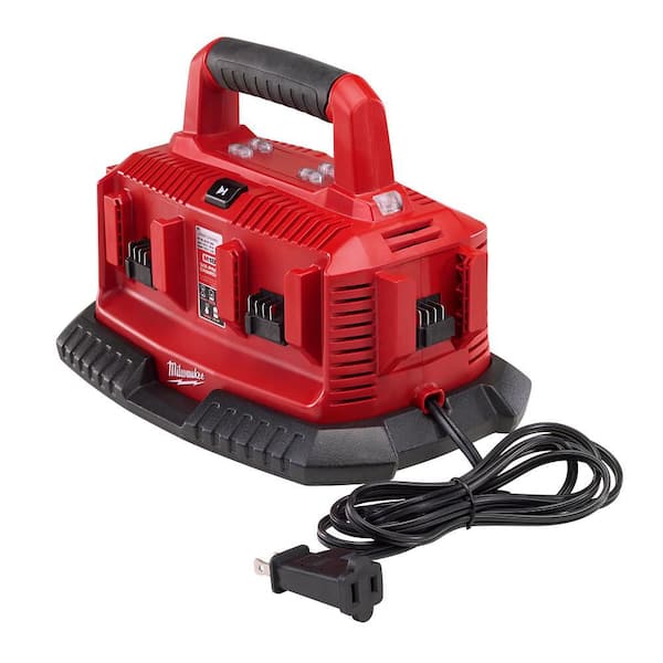 Milwaukee - M18 18-Volt Lithium-Ion 6-Port Sequential Battery Charger