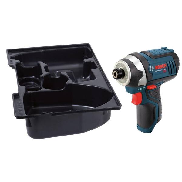 Bosch 12 Volt Lithium-Ion Cordless 1/4 in. Variable Speed Impact Driver with Exact-Fit Insert Tray (Tool-Only)