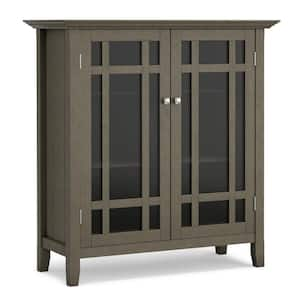 Bedford Solid Wood 39 in. Wide Transitional Medium Storage Cabinet in Farmhouse Grey