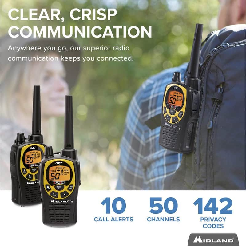 Extended 36 Mile Range Rechargeable Waterproof Digital 2-Way Radio with Charger 2-Pack