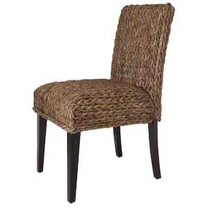 Cambria Coast Woven Brown Banana Leaf Dining Chair