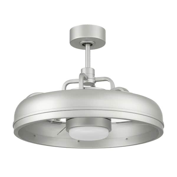 CRAFTMADE Taylor 20 in. Integrated LED Light Kit Dual Mount Indoor/Outdoor Polished Nickel Ceiling Fan, Smart Wi-Fi Enabled Remote