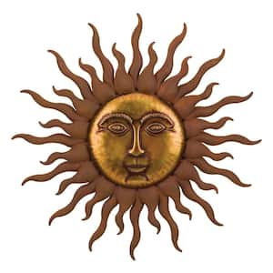 32 in. Copper Sun Wall Decor