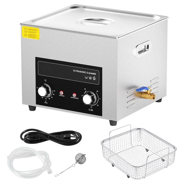 SKYSHALO 15L 360W Ultrasonic Cleaner with Heater Timer & Basket, Professional Digital Sonic Cavitation Machine, for Lab Tools
