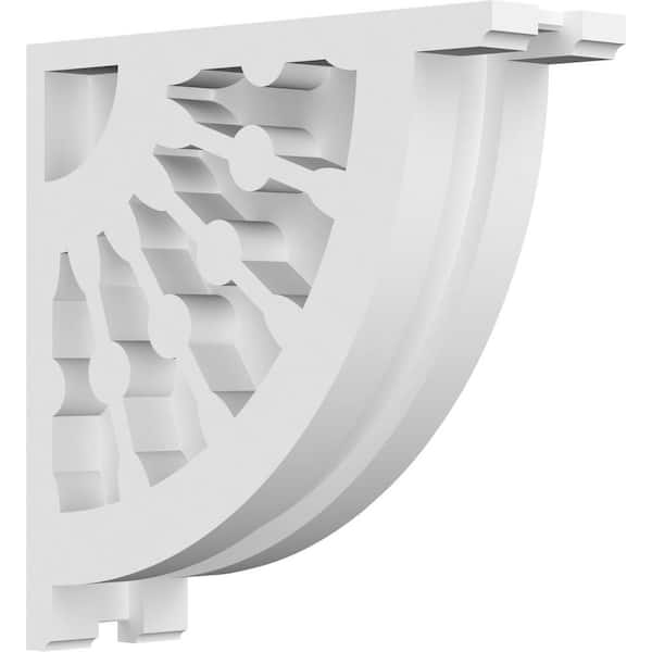 Ekena Millwork 1-7/8 in. x 6 in. x 6 in. PVC Classic Wagon Wheel Corbel