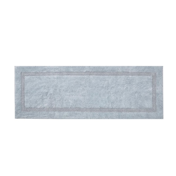Nautica Peniston 60 in. x 22 in. Blue Solid Cotton Runner Rug