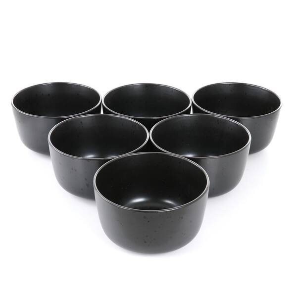 OUR TABLE Landon 24 fl. oz. 9.5 in. Pepper Black Round Stoneware Dinner  Bowl (Set of 6) - Yahoo Shopping