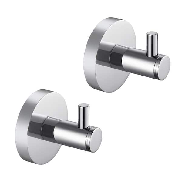 Bathroom Accessories J-Hook Robe/Towel Hook 2-Pieces in Chrome