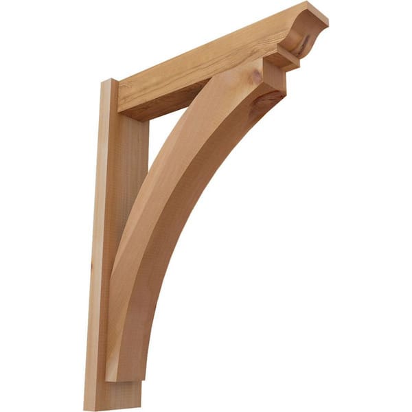 Ekena Millwork 6 in. x 32 in. x 24 in. Western Red Cedar Thorton Traditional Smooth Outlooker