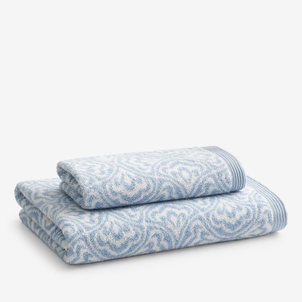 Blue Company Cotton Gingko Jacquard Light Hand Towel