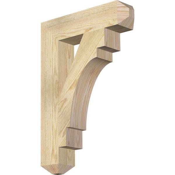 Ekena Millwork 4 in. x 26 in. x 18 in. Douglas Fir Merced Craftsman Rough Sawn Bracket