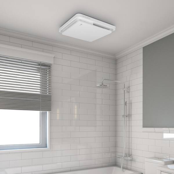 Hampton Bay 80/110 CFM Ceiling Mount Room Side Installation Bathroom  Exhaust Fan, White with Motion and Humidity Sensor LDS-BF2002 - The Home  Depot