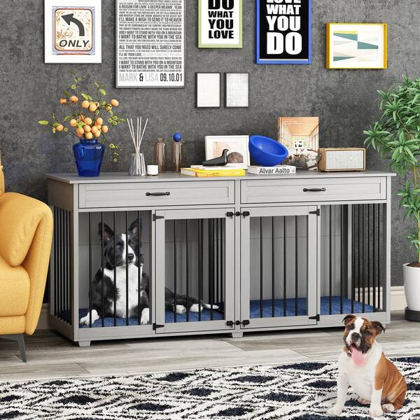 Double dog clearance crate table