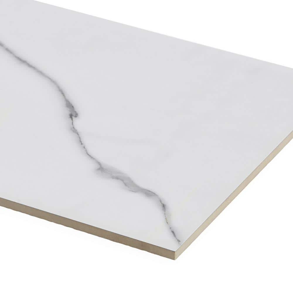 Saroshi 12x24 Matte Porcelain Marble Look Floor and Wall Tile