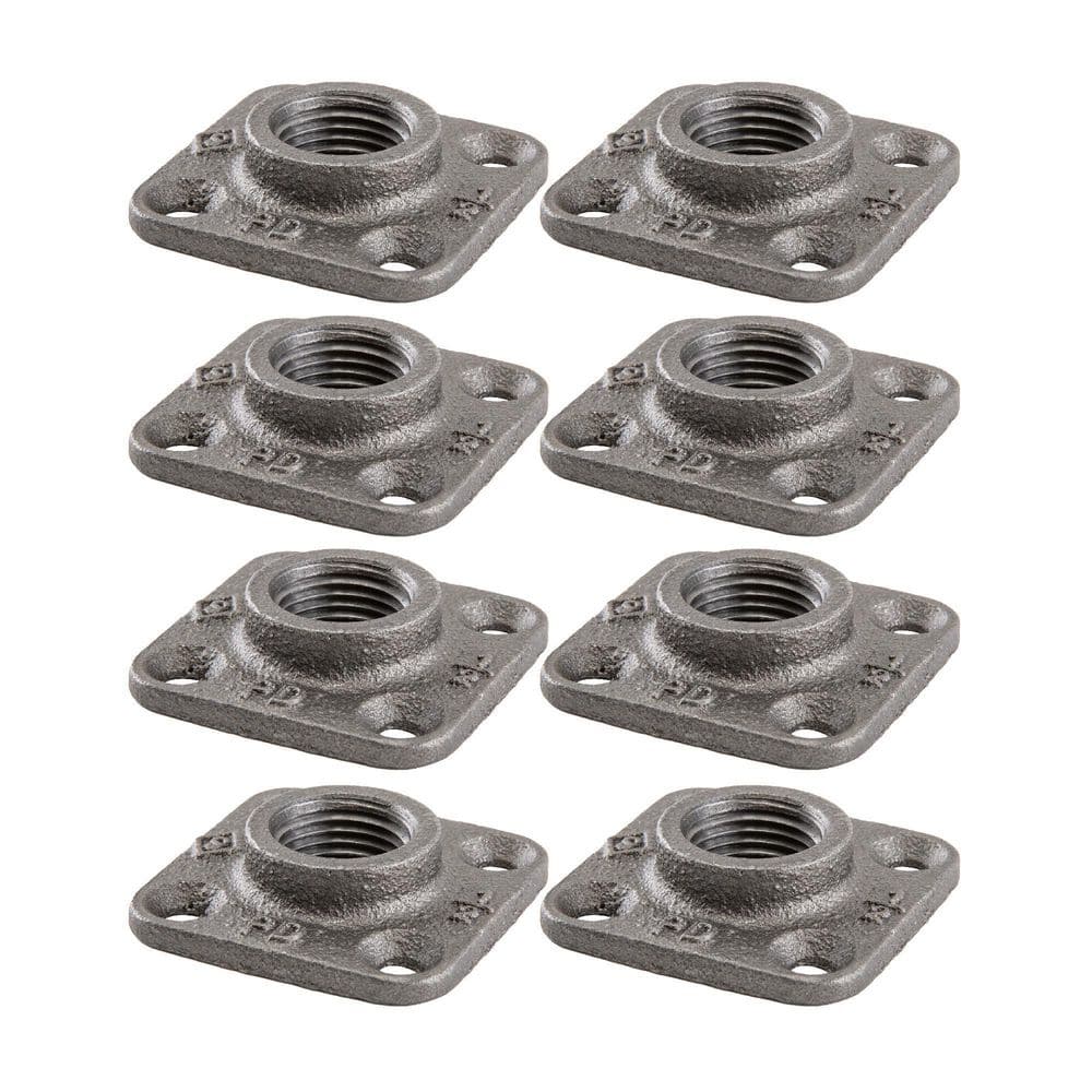 1/2 in. Black Iron Micro Mini Square Flange (8-Pack) price history on PriceWatchPro