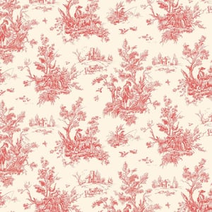 Toile Vinyl Roll Wallpaper (Covers 56 sq. ft.)