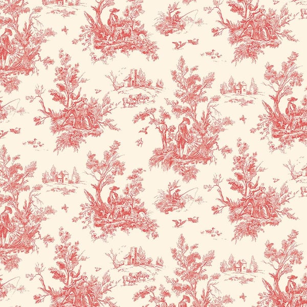 Toile Vinyl Roll Wallpaper (Covers 56 sq. ft.)