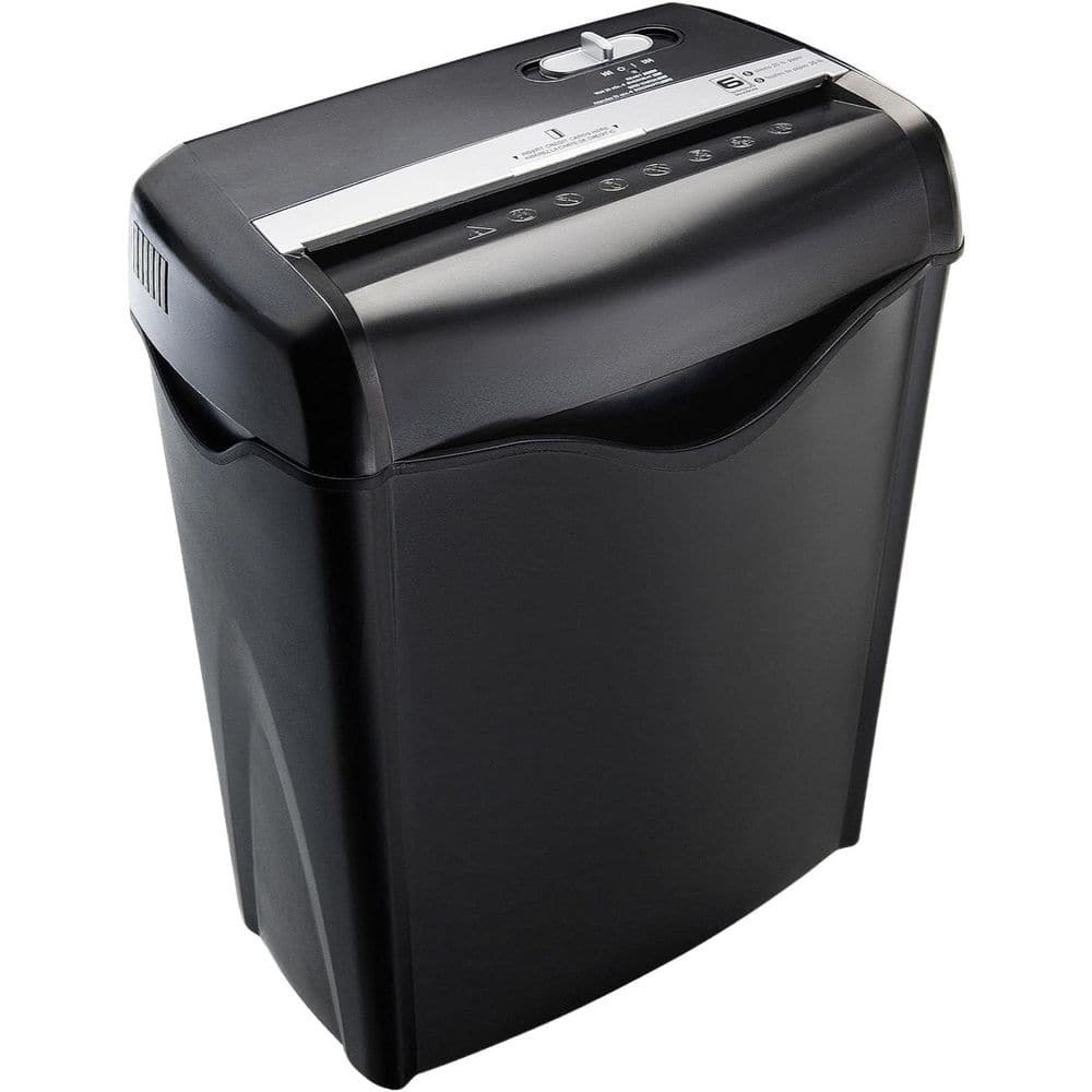 6-Sheet Cross Cut Paper/Credit Card Home Office Shredder in Black, Auto Sta