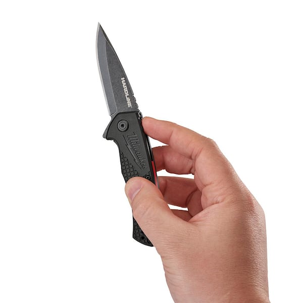 Milwaukee - 2.5 in. Hardline D2 Steel Smooth Blade Pocket Folding Knife