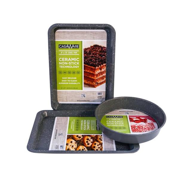 Casaware Bakeware 3-Piece Set in Silver Granite