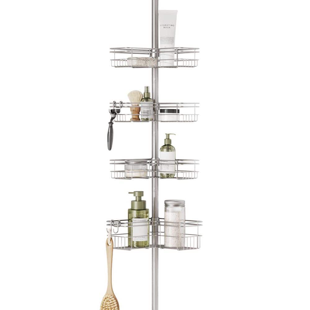 4-Tier Tension Pole Shower Caddy in Satin Nickel price history on PriceWatchPro