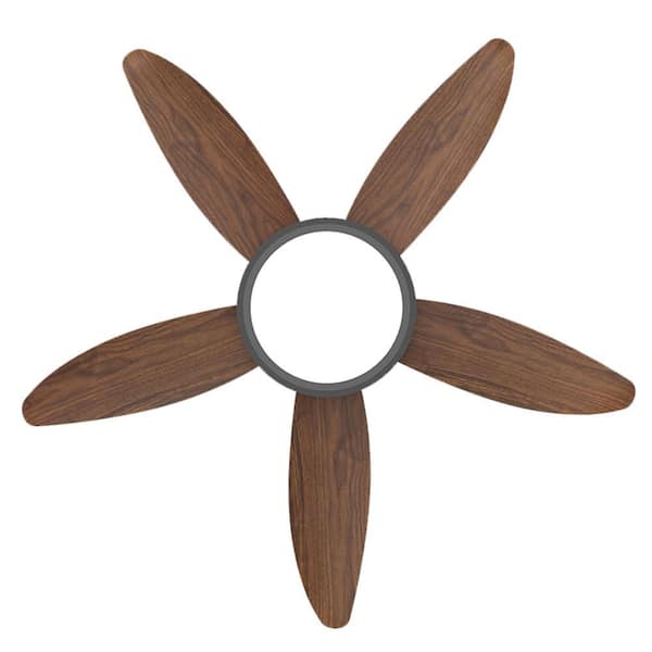 42 in. Black Brown Blade ABS Downrod Mount Standard Ceiling Fan with 11.81 Dia. LED Light