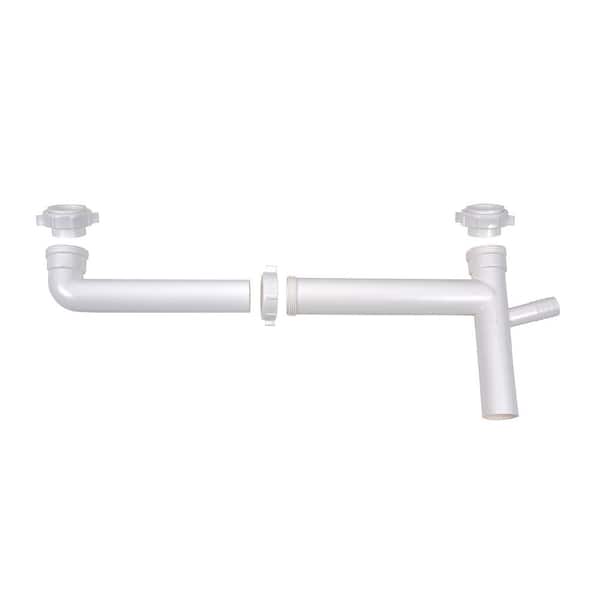 Dearborn Brass 1-1/2 in. x 11 in. - 17 in. White Plastic Slip-Joint Sink Drain Outlet Waste
