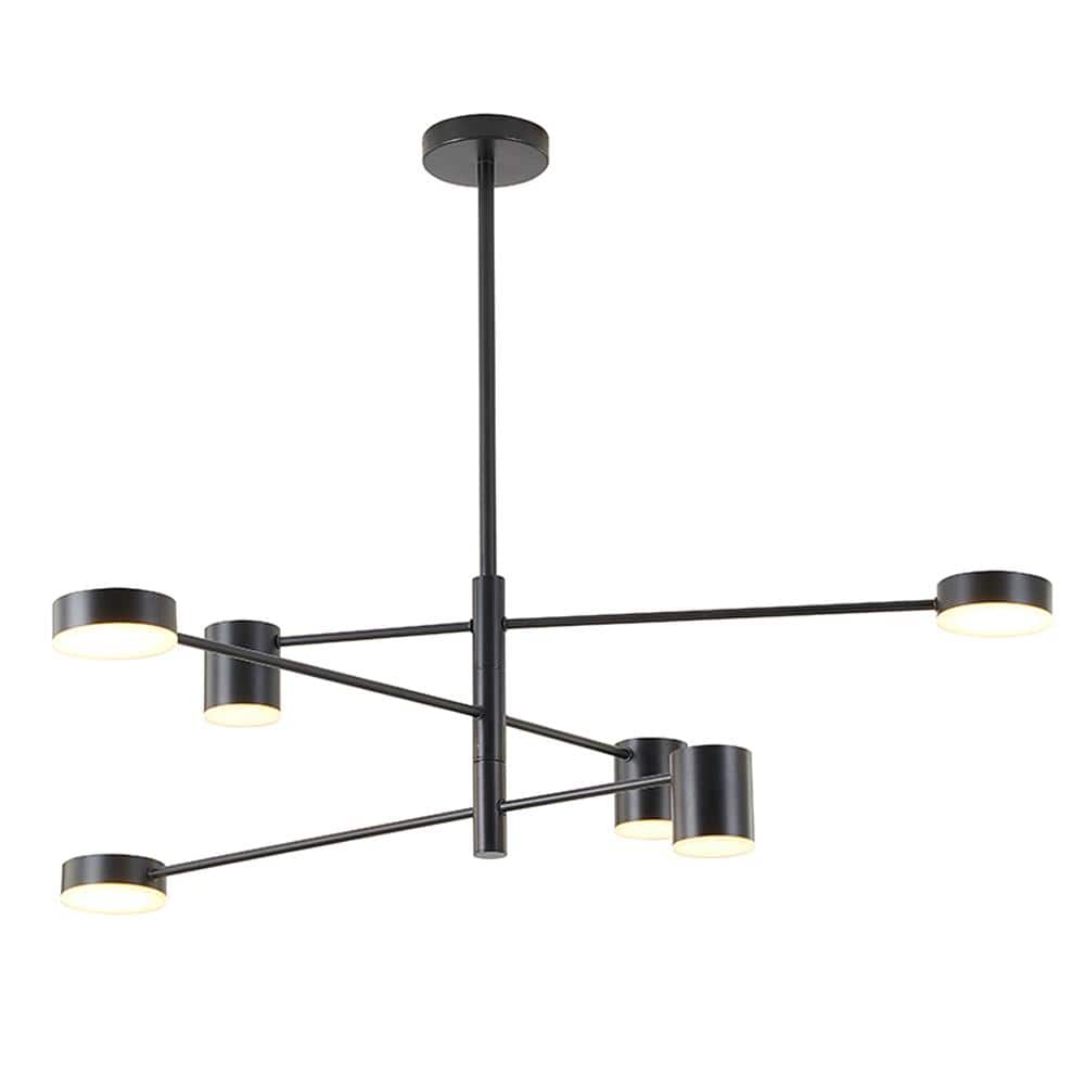 White Knight 4-Light Black Chandelier Without Shade