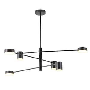 Zeina 6-Light Black Chandelier without Shade