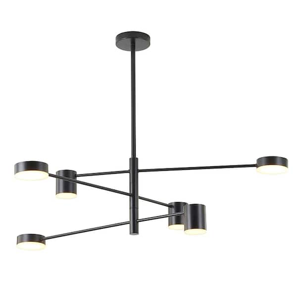 Unbranded Zeina 6-Light Black Chandelier Without Shade