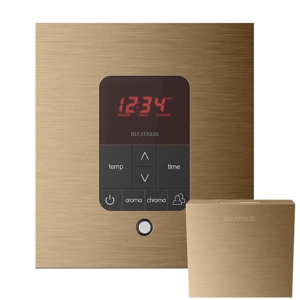 Mr. Steam iTempo Plus Square Steam Shower Control in Brushed Bronze