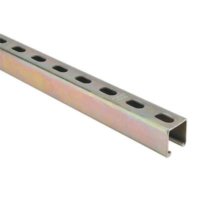 10 ft. 12-Gauge Half Slotted Metal Framing Strut Channel in Gold Galvanized (ZA1200HS 10)