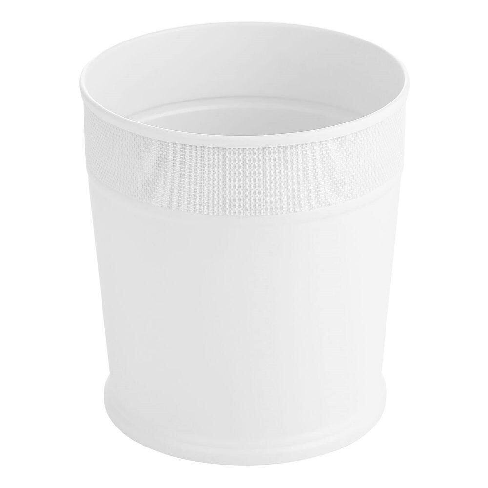 Dracelo Round Small Trash Can Wastebasket in. White B09WRSMSFF The Home Depot